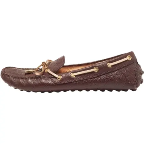 Pre-owned Leather flats , female, Sizes: 4 1/2 UK - Louis Vuitton Vintage - Modalova