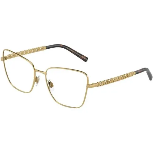 Stylish Gold Frame Gles , unisex, Sizes: 57 MM - Dolce & Gabbana - Modalova