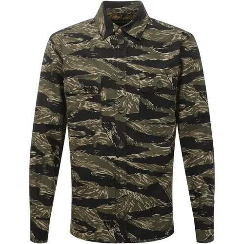 Camouflage Shirt with Long Sleeves , male, Sizes: S, M - Dolce & Gabbana - Modalova