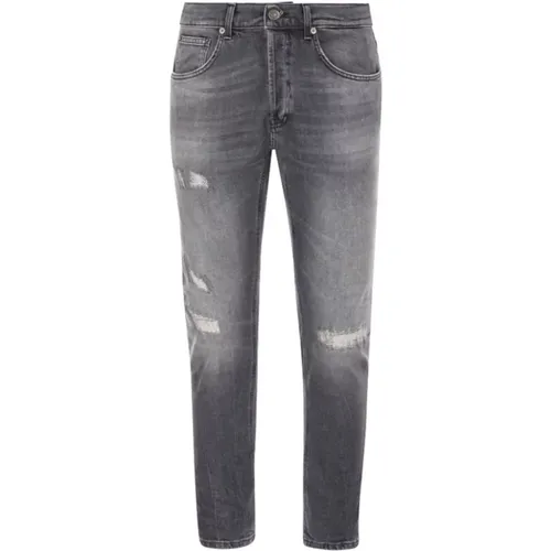Graue Dian Jeans mit Zerstörter Vorderseite , Damen, Größe: W30 - Dondup - Modalova