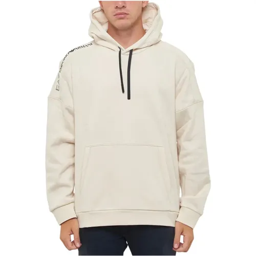 Beiger Pullover für Männer , Herren, Größe: S - Emporio Armani EA7 - Modalova