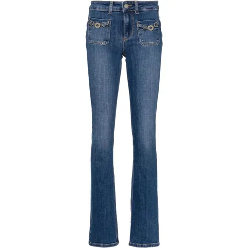 Blaue Bootcut Denim Jeans , Damen, Größe: W25 - Liu Jo - Modalova