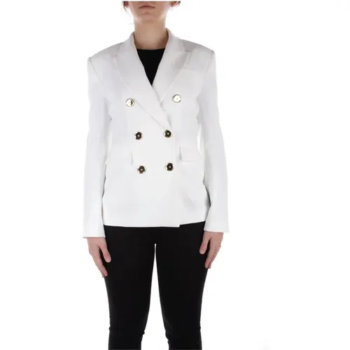 Weiße Doppelreihige Jacke , Damen, Größe: XS - pinko - Modalova