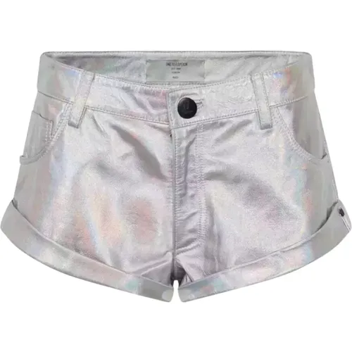 Silber Metallic Leder Shorts - One Teaspoon - Modalova