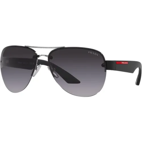Silver/Grey Shaded Sunglasses PS 55Ys , male, Sizes: 64 MM - Prada - Modalova