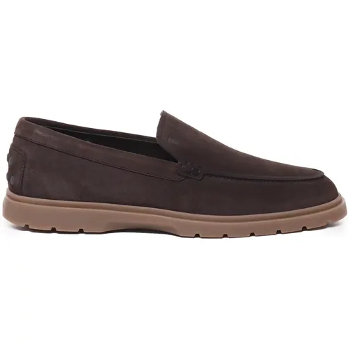 Suede Loafers with Rubber Nubs , male, Sizes: 6 UK, 10 UK, 8 1/2 UK, 9 UK, 7 UK, 6 1/2 UK, 7 1/2 UK, 8 UK - TOD'S - Modalova