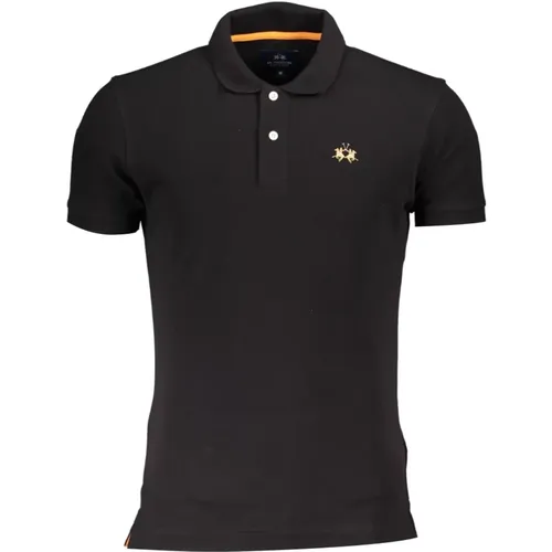 Schwarzes Poloshirt mit kurzen Ärmeln , Herren, Größe: 3XL - LA MARTINA - Modalova