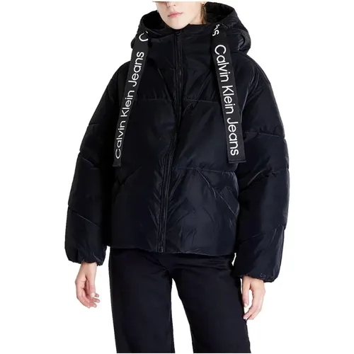 Long Drawcords Soft Touch Jacket , female, Sizes: M - Calvin Klein - Modalova