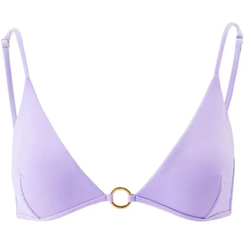 Lavendel Bikini Top mit Goldenem Rand , Damen, Größe: XS - Melissa Odabash - Modalova