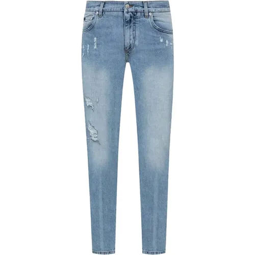 Cotton Denim Jeans for Men , male, Sizes: S - Dolce & Gabbana - Modalova