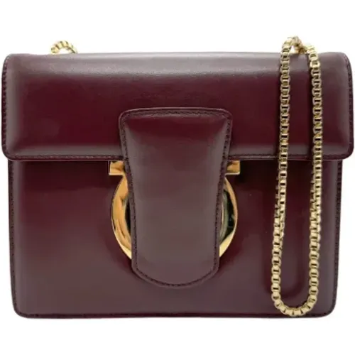 Pre-owned Leather shoulder-bags , female, Sizes: ONE SIZE - Salvatore Ferragamo Pre-owned - Modalova