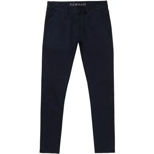 Blaue Slimfit Chino Hose , Herren, Größe: W30 L34 - Denham - Modalova