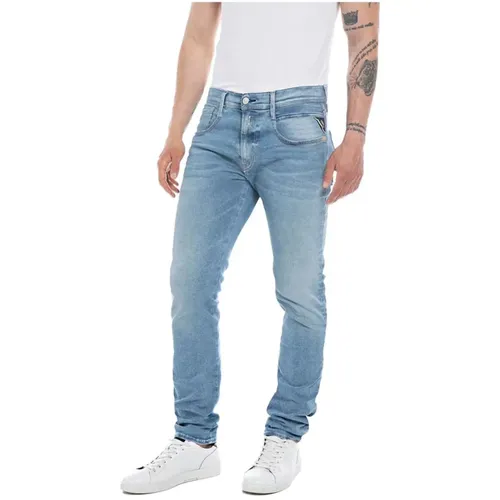 Slim-Fit Jeans für Herren - Stilvoll und Bequem , Herren, Größe: W36 L34 - Replay - Modalova