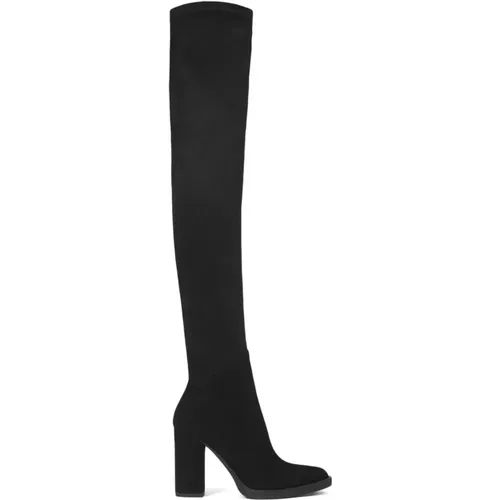 Damen schwarze über dem Knie Stiefel , Damen, Größe: 41 EU - Kazar - Modalova