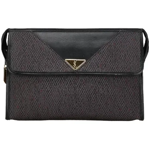 Pre-owned Canvas clutches , female, Sizes: ONE SIZE - Yves Saint Laurent Vintage - Modalova