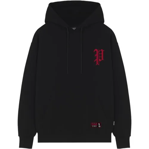 Schwarzer Hoodie Pullover Moderner Stil , Herren, Größe: M - Propaganda - Modalova