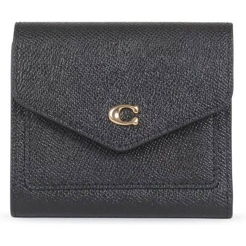 Leather Small Wallet , female, Sizes: ONE SIZE - Coach - Modalova