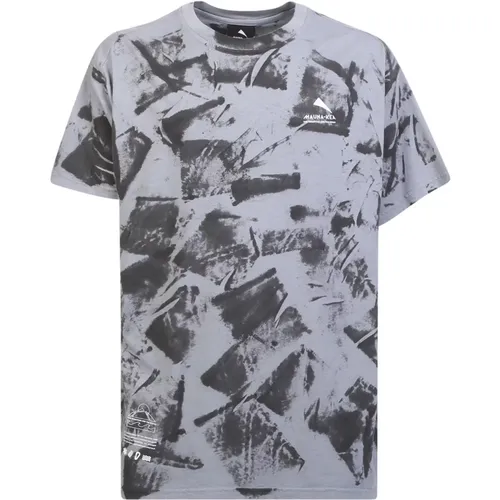 Logo Print T-Shirt, Grey, Long Sleeves , male, Sizes: M, L, S, XS - Mauna Kea - Modalova
