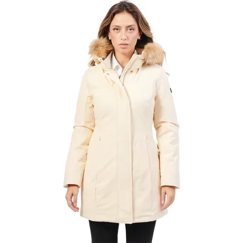 Parka Jacke mit Kapuze und Pelz , Damen, Größe: 2XL - YES ZEE - Modalova