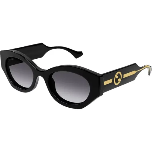 Eccentric Oval Female Sunglasses , female, Sizes: 52 MM - Gucci - Modalova