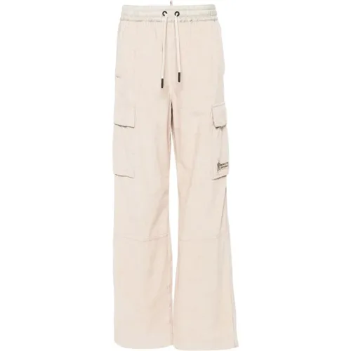 Reflective Corduroy Cargo Trousers , female, Sizes: M, XS - Moncler - Modalova