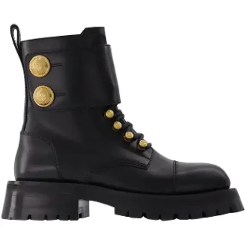 Leather boots , female, Sizes: 5 UK - Balmain - Modalova
