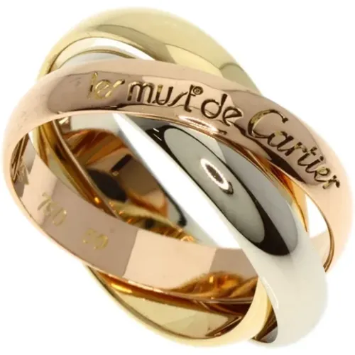 Pre-owned Yellow Gold rings , female, Sizes: ONE SIZE - Cartier Vintage - Modalova