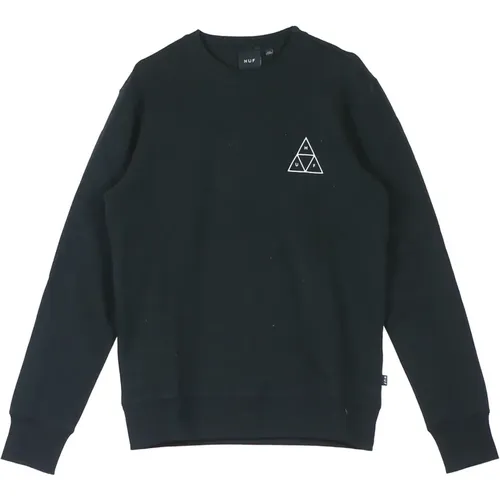 Schwarzer Rundhals-Sweatshirt Stilvoller Komfort - HUF - Modalova