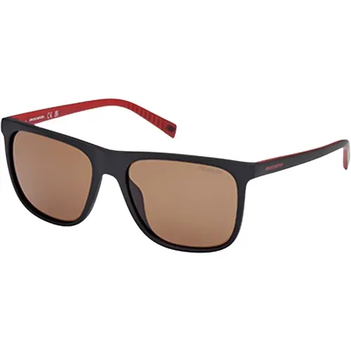 Polarisierte Sonnenbrille Schwarz Braun Linse - Skechers - Modalova