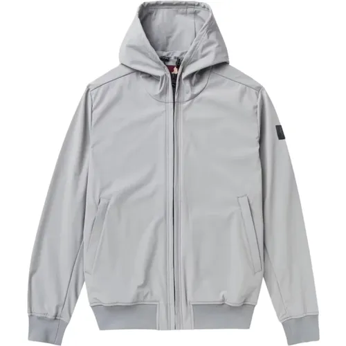 Graue Softshell Kapuzenjacke , Herren, Größe: M - MCS - Modalova