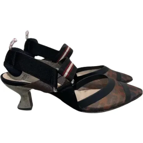 Pre-owned Canvas heels , female, Sizes: 3 1/2 UK - Fendi Vintage - Modalova