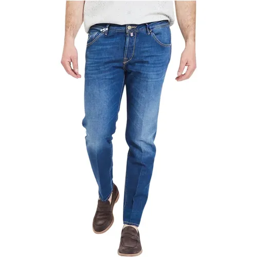 Slim Crop Jeans , male, Sizes: W32, W35, W36 - Jacob Cohën - Modalova
