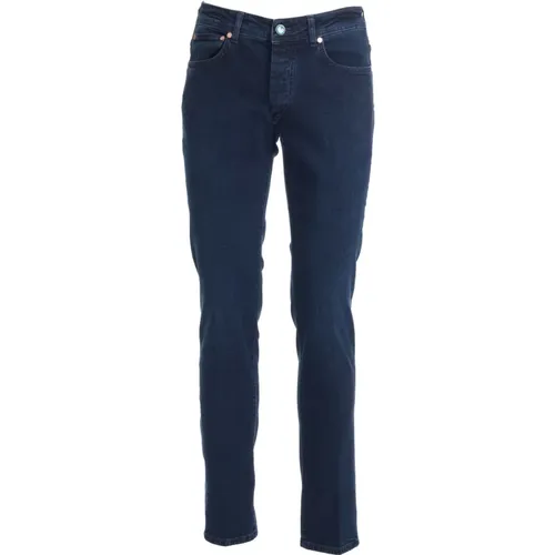 Blaue Gewaschene Denim Jeans , Herren, Größe: W33 - Barba - Modalova