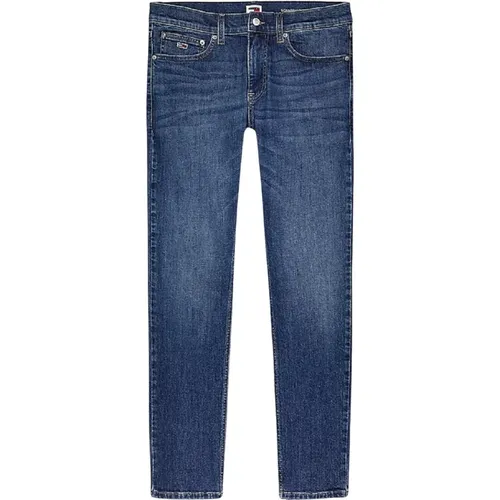 Blaue Slim Fit Denim Jeans , Herren, Größe: W29 - Tommy Jeans - Modalova