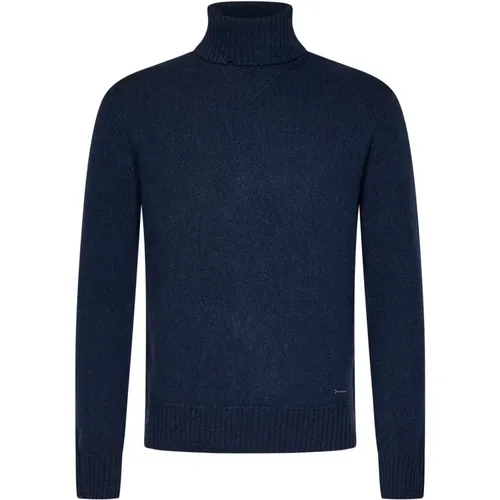 Blauer Woll-Kaschmir-Rollkragenpullover - Dsquared2 - Modalova