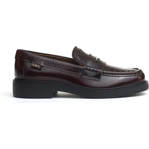 Bordeaux Loafer Schuhe Aw24 , Damen, Größe: 37 EU - TOD'S - Modalova