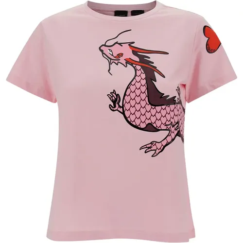 Quentin Logo T-Shirt Kollektion , Damen, Größe: M - pinko - Modalova