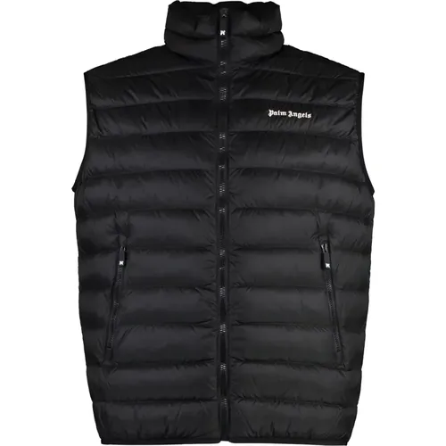 Full zip down vest , male, Sizes: M, S, L, XL - Palm Angels - Modalova