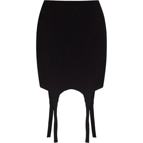 Fringed Asymmetric Skirt , female, Sizes: 2XS - Balmain - Modalova