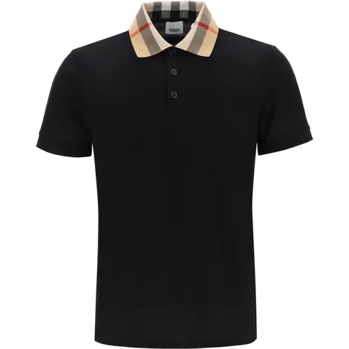 Check Collar Polo Shirt , male, Sizes: M, S, L, 2XL, XL - Burberry - Modalova