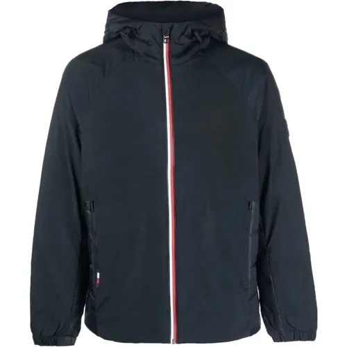 Mix media hooded jacket , male, Sizes: L, XL, 2XL, M, S - Tommy Hilfiger - Modalova