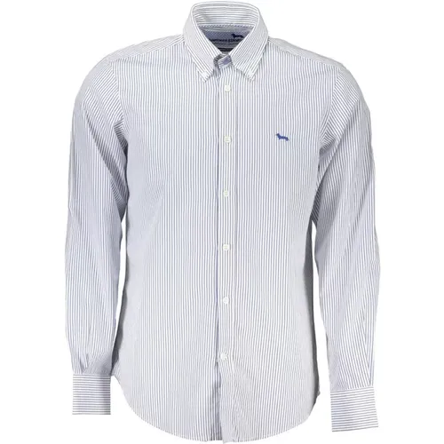 Cotton Striped Shirt with Embroidery and Logo , male, Sizes: XL - Harmont & Blaine - Modalova