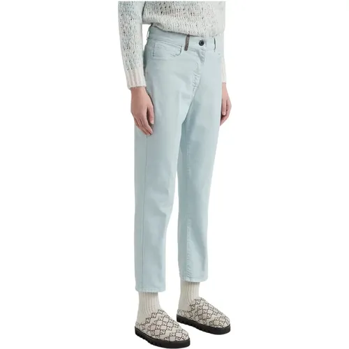 Bull denim cropped jeans , Damen, Größe: XS - PESERICO - Modalova