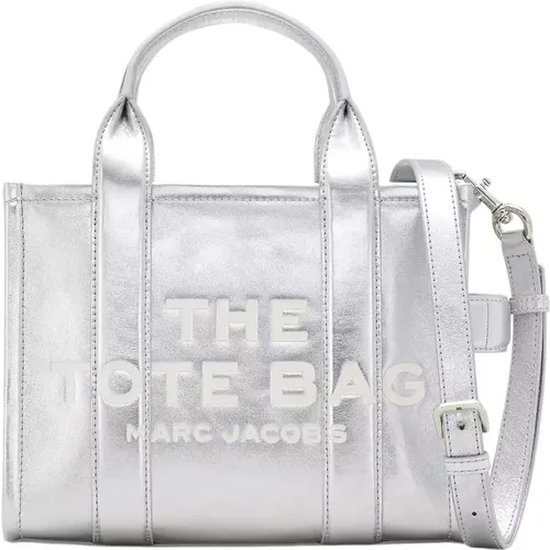 Silberne Kleine Tote Tasche - Marc Jacobs - Modalova