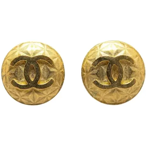 Pre-owned Metal earrings , female, Sizes: ONE SIZE - Chanel Vintage - Modalova