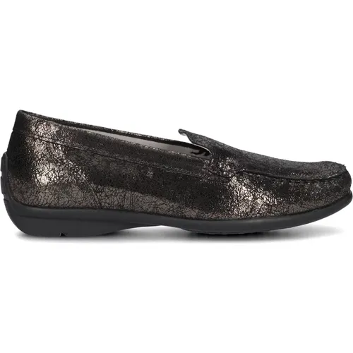 Damen Slip-Ons Schwarz Leder , Damen, Größe: 37 1/2 EU - Waldläufer - Modalova