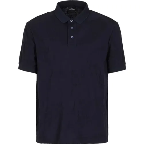 Jaquard Polo Shirt , male, Sizes: M, L, S, XL - Armani Exchange - Modalova