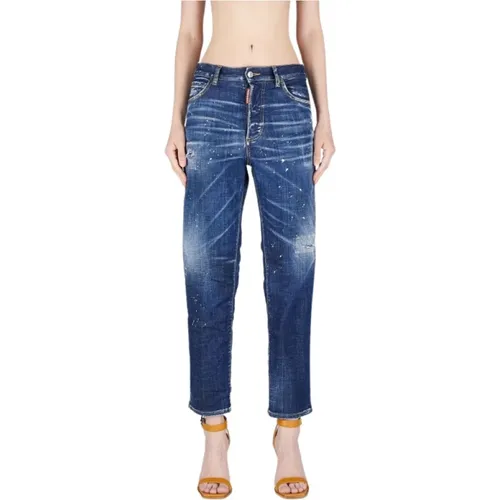 Boston Gerades Jeans , Damen, Größe: 3XS - Dsquared2 - Modalova