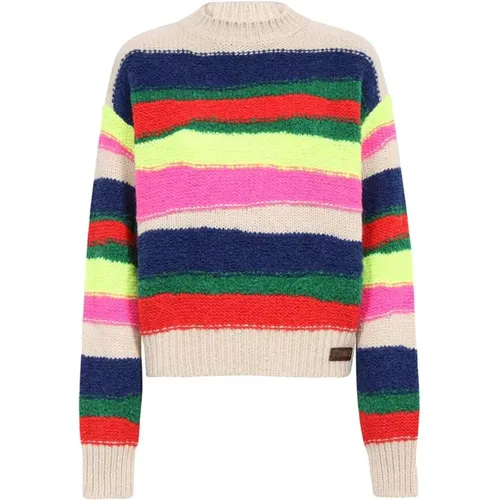 Gerippter Crew-Neck Pullover Alpakawolle - Dsquared2 - Modalova