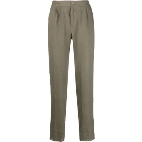 LinenStraight Trousers with Elasticated Waist , male, Sizes: 2XL - Kiton - Modalova